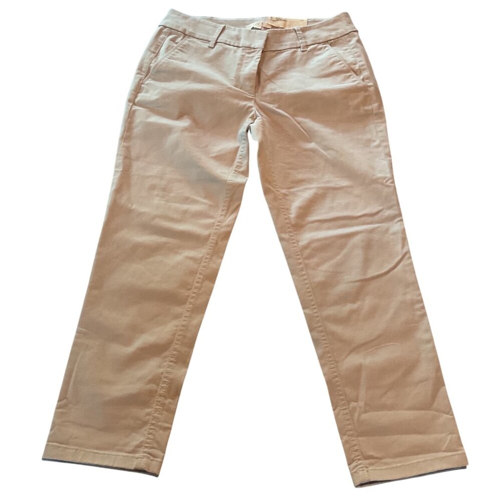 NWT Loft Womens Petite 4P Little Skinny Khaki light grey Pants NEW